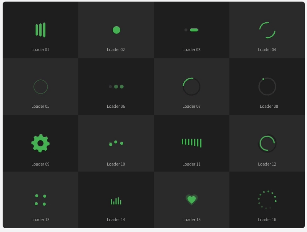 16 个免费的纯 HTML5 和 CSS3 SVG 加载器